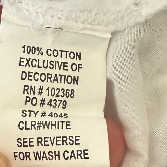 Club Z White Button Up Shirt Dress Cover Up M Embroidery Crochet Beachy Coastal - Picture 9 of 10